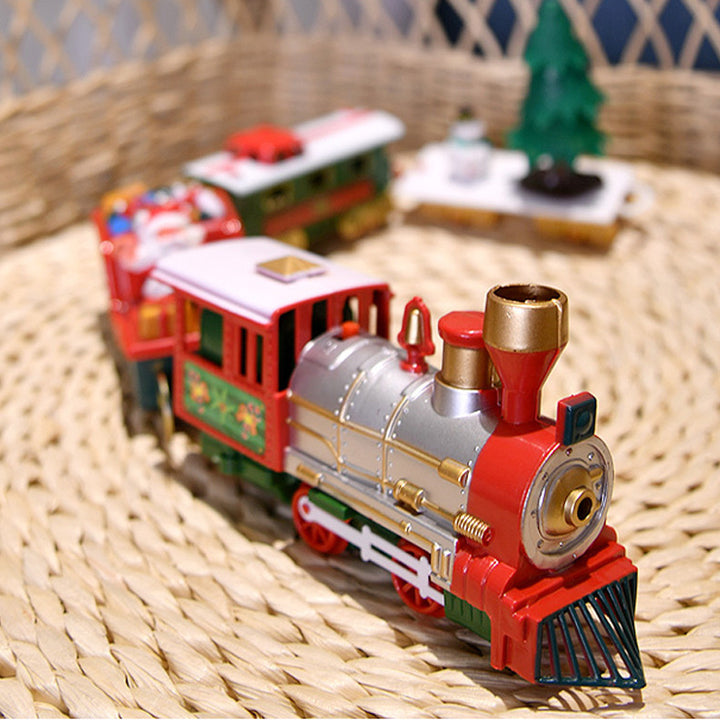 Toy Train Set with Lights and Sounds Christmas Train Set Railway Tracks Battery Operated Toys by 253444