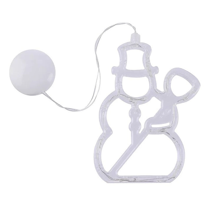 Christmas LED Suction Cup Chandelier Santa Claus Elk Snowman Lights Holiday Party Window Decor Lamps Battery Powered by 253444
