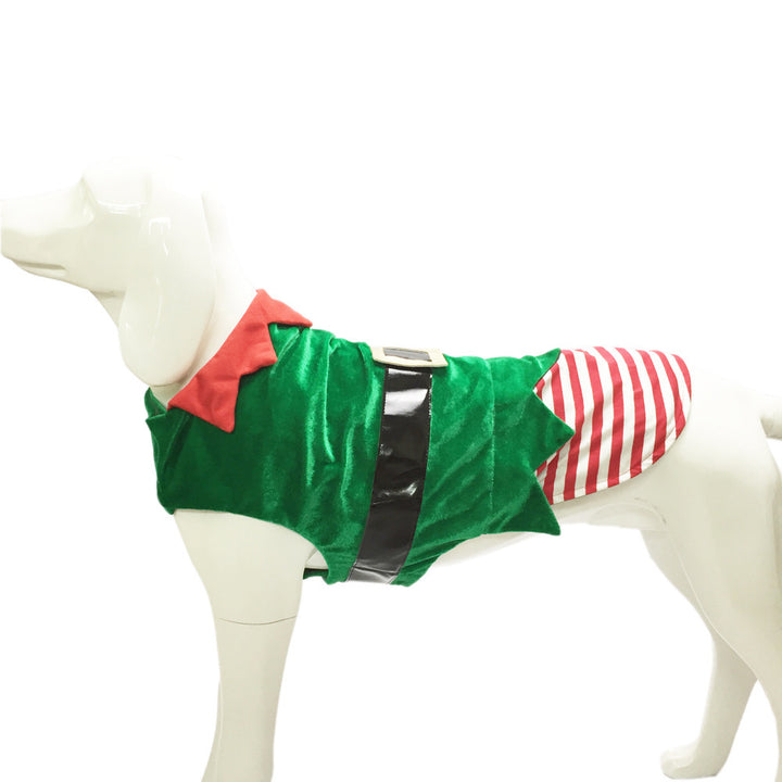 Fashion Christmas Clothes Green Elf Pet Dog Christmas Costume by 253444