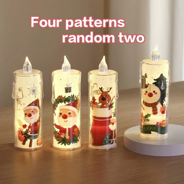 Velas LED De Natal 1/2/4 Peças Com Bateria Decorativas Casa by Casa Perfeita