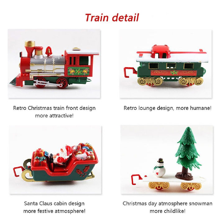 Christmas Electric Rail Car Train Toy Children's Electric Toy Railway Train Set by 253444