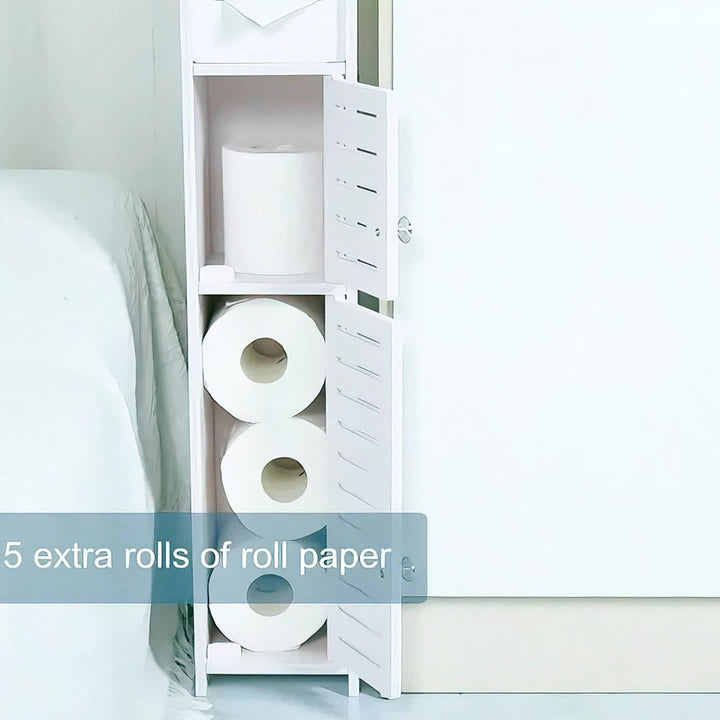 Armário Organizador Slim em PVC para Banheiro Pequeno