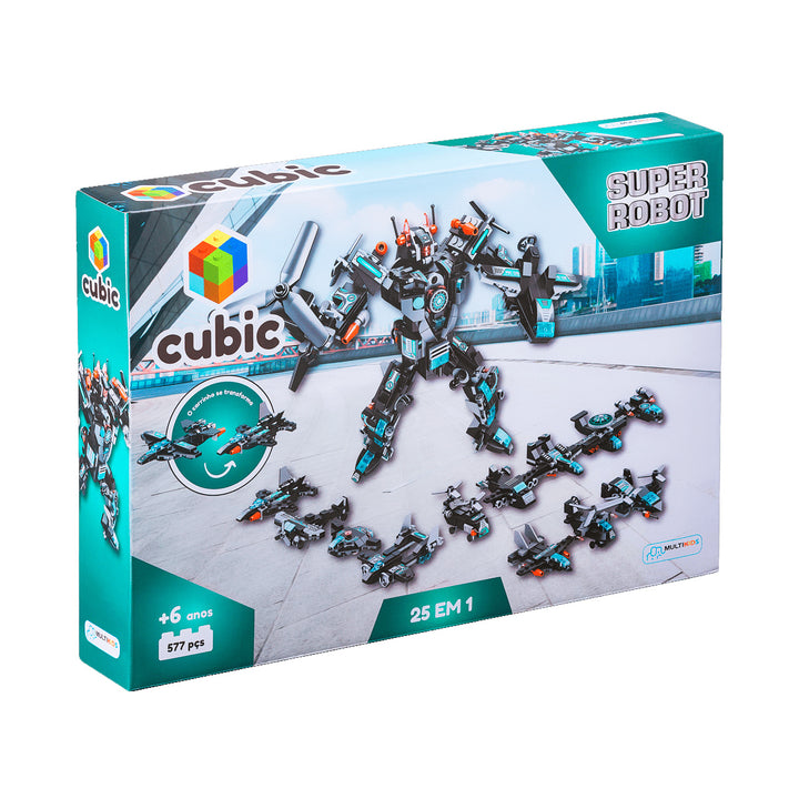 Blocos de Montar Cubic 25 em 1 Multikids Compatível com Outras Peças