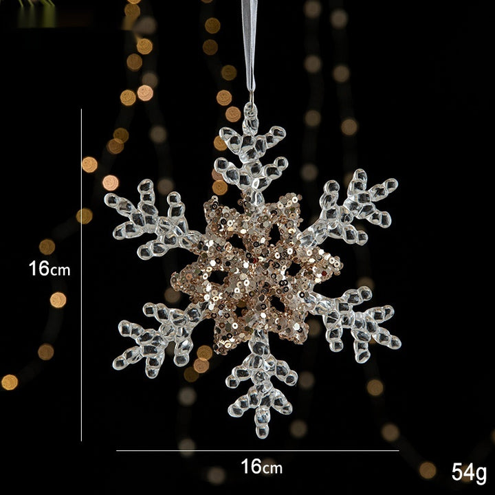 Christmas Decorations Sequins Acrylic Transparent Pendant by 253444