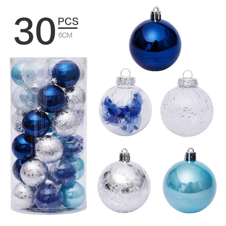 Conjunto Bolas Transparentes de Natal 6cm 30 peças Decoração by 253444
