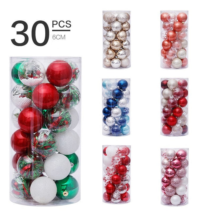 Conjunto Bolas Transparentes de Natal 6cm 30 peças Decoração by 253444