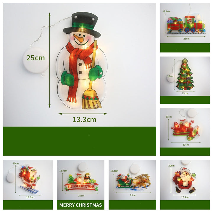 LED Suction Cup Window Hanging Lights Christmas Decoration by 253444