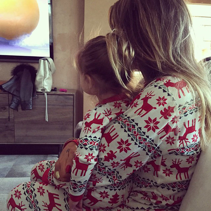 Conjunto Natal Pai Filho Manga Longa Unissex Confortável