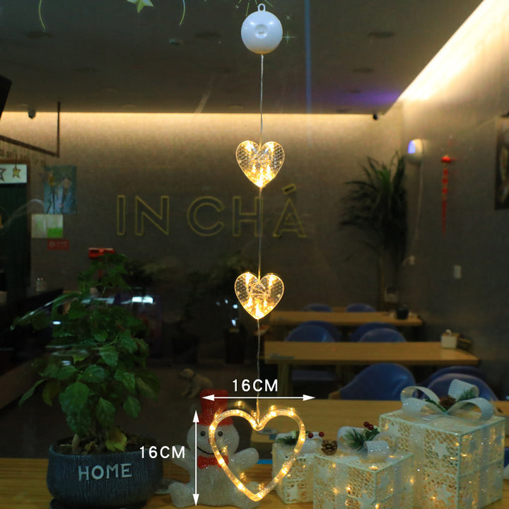Christmas 3pcs LED Light Star Xmas Tree Hanging Sucker Lamp Window Ornaments Decoration For Home Xmas Navidad New Year Decor Christmas Decorations by 253444