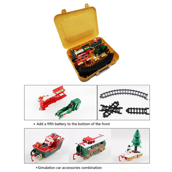 Christmas Electric Rail Car Train Toy Children's Electric Toy Railway Train Set by 253444