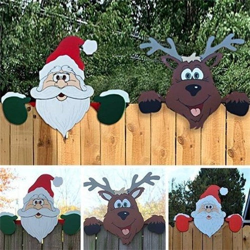 Christmas Themed Fence Garden Top Decoration by 253444