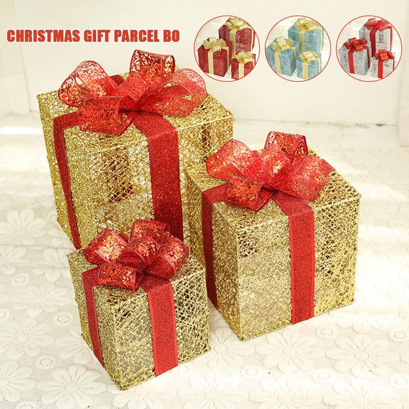 Christmas wrought iron gift box three-piece set by 253444