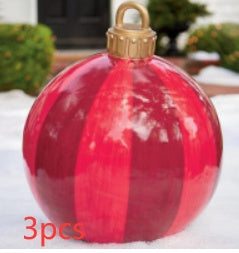 Christmas Ornament Ball Outdoor Pvc 60CM Inflatable Decorated Ball PVC Giant Big Large Balls Xmas Tree Decorations Toy Ball by 253444
