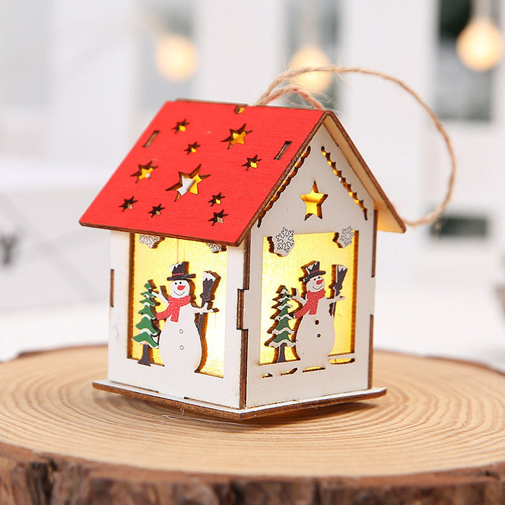 Christmas Decorations Wooden House Pendant by 253444