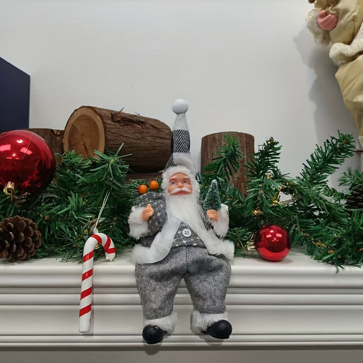 Charming 9-Inch Santa Claus Christmas Decoration - Versatile Holiday Ornament for Home & Office, Perfect for Bookshelf, Living Room, or Entryway by Casa Perfeita