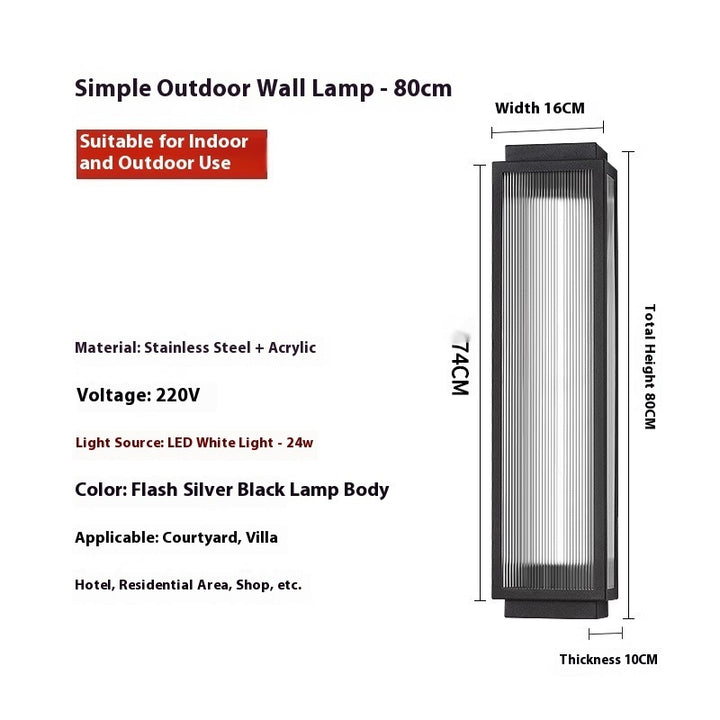 Outdoor Wall Lamp Waterproof Stainless Steel