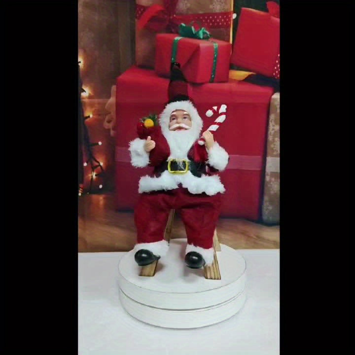 Charming 9-Inch Santa Claus Christmas Decoration - Versatile Holiday Ornament for Home & Office, Perfect for Bookshelf, Living Room, or Entryway by Casa Perfeita
