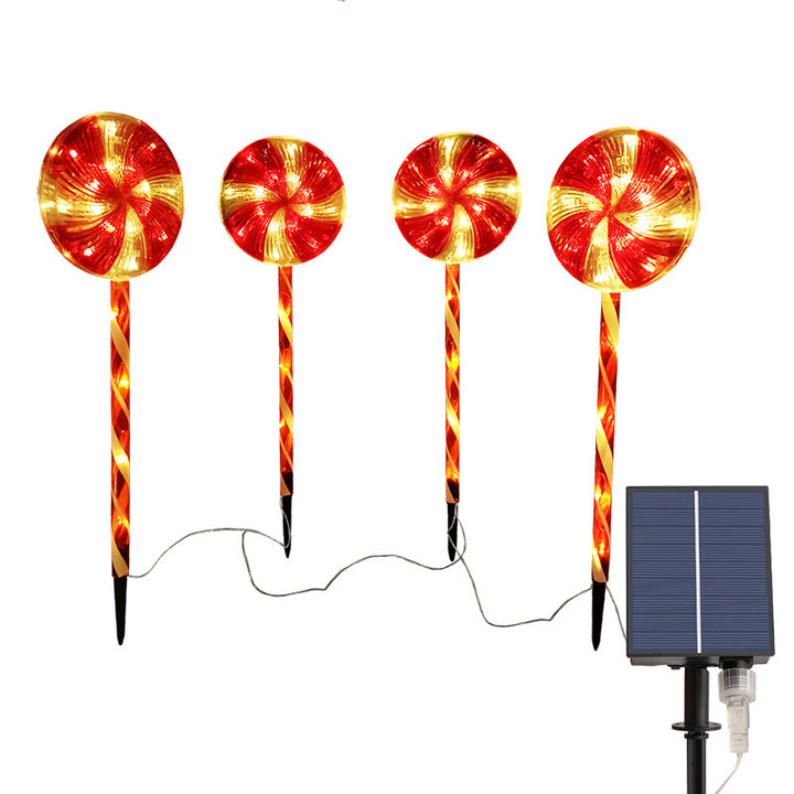 Solar Lollipop Light Outdoor Waterproof LED Christmas Candy Light by 253444