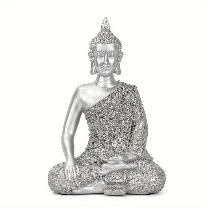 Estátua de Buda Meditante Zen Decorativa para Casa Tableto by Casa Perfeita