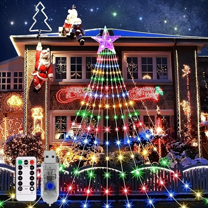 Luzes LED De Fio 200 LEDs 2m 8 Modos Com Controle Natal by Casa Perfeita