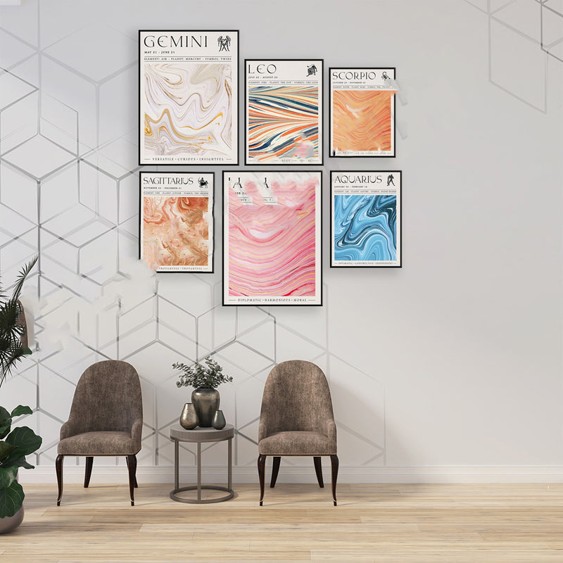 Printed Abstract Aesthetic Living Room Wall Decor Poster by 253444