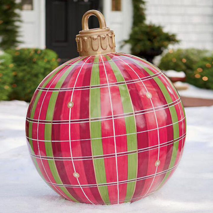Christmas Ornament Ball Outdoor Pvc 60CM Inflatable Decorated Ball PVC Giant Big Large Balls Xmas Tree Decorations Toy Ball by 253444