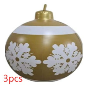 Christmas Ornament Ball Outdoor Pvc 60CM Inflatable Decorated Ball PVC Giant Big Large Balls Xmas Tree Decorations Toy Ball by 253444
