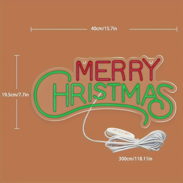 Luz Neon Natal USB Regulável para Quarto e Sala Decorativa
