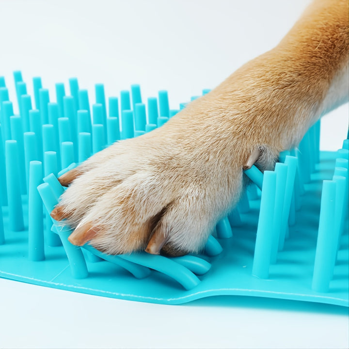 Portable Silicone Pet Paw Cleaner Cup for Dogs & Cats - Soft Bristle Brush, Non-Electric, PP Material, Blue - Ideal for Keeping Your Pet's Paws Clean Indoors, Dog Paw Cleaner by Casa Perfeita