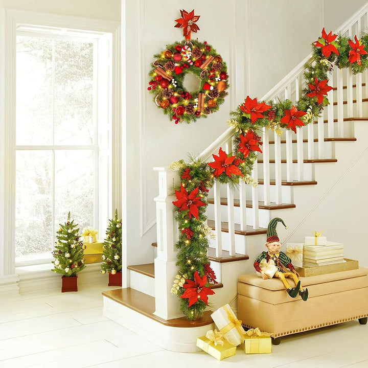 Ins Forest Christmas Wreath Decorations by 253444