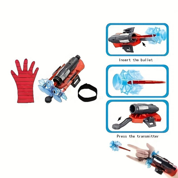 Luvas Lançadoras de Teias Infantil Cosplay Educativo