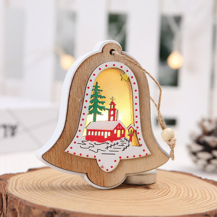 Christmas Decorations Wooden House Pendant by 253444