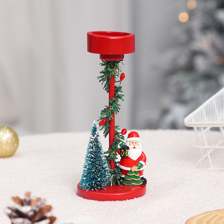 Christmas Decorations Desktop Resin Christmas Tree Elderly Candlestick by 253444