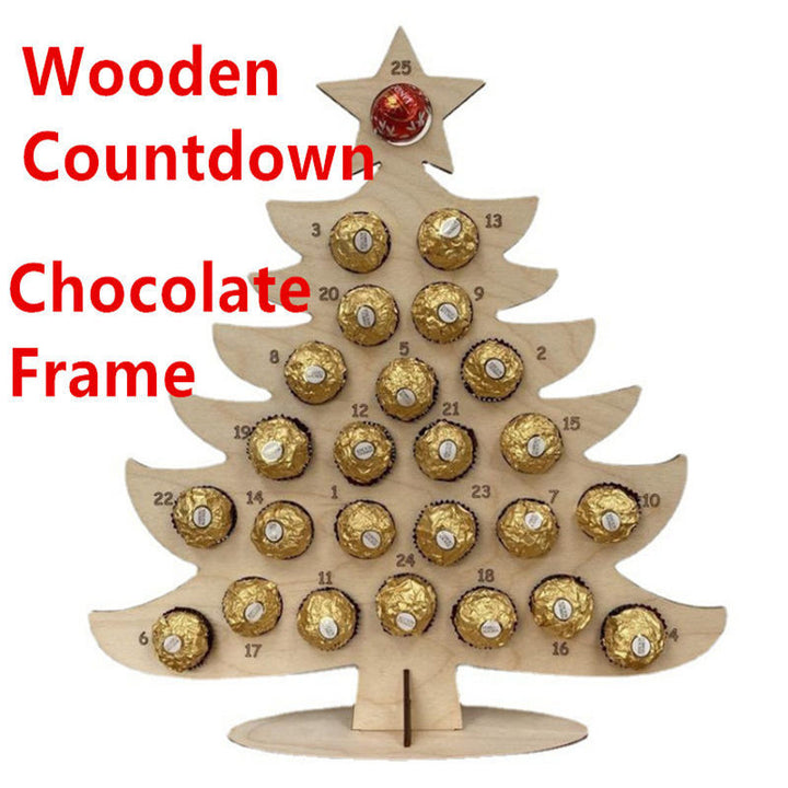 Wooden Advent Calendar Christmas Party Decoration by 253444