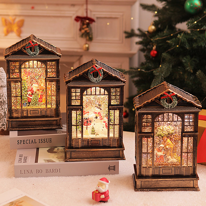 Christmas Music Box Music Box LED Luminous Crystal Lamp Christmas Decoration Night Light Christmas Gift by 253444