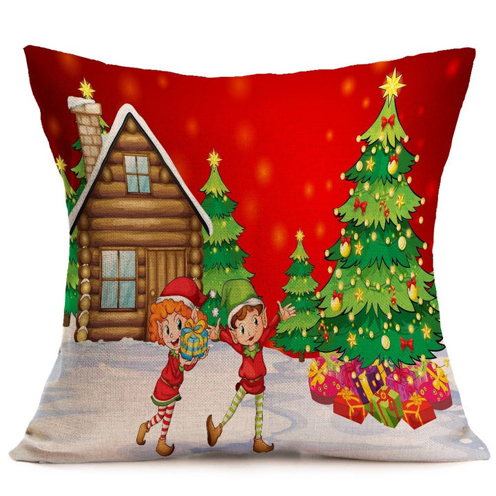 Christmas festive pattern car sofa pillow pillowcase by 253444