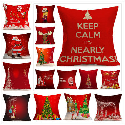 Christmas festive pattern car sofa pillow pillowcase by 253444