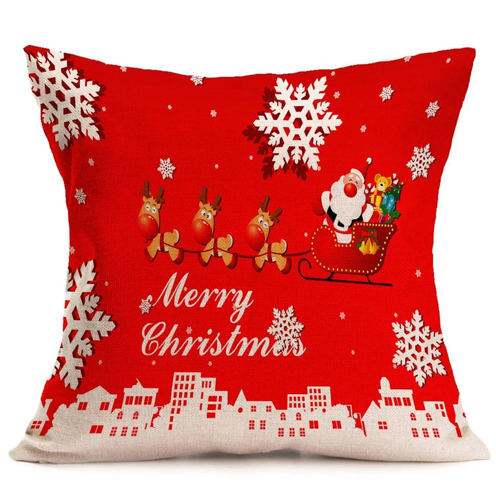 Christmas festive pattern car sofa pillow pillowcase by 253444