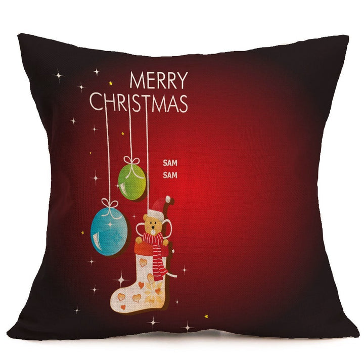 Christmas festive pattern car sofa pillow pillowcase by 253444