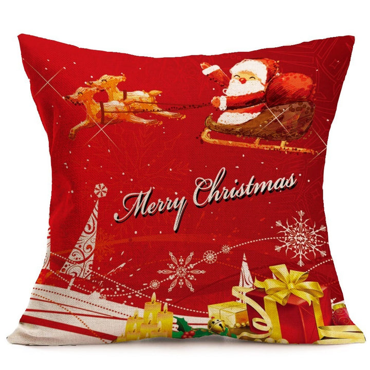 Christmas festive pattern car sofa pillow pillowcase by 253444