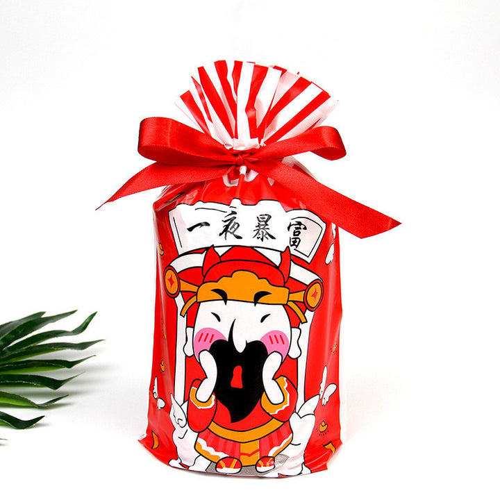 Christmas old man tree drawstring bag by 253444