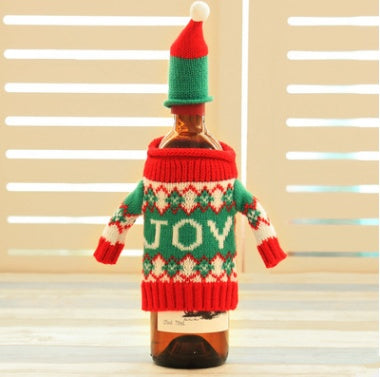 Knitted Christmas Bottle Set by 253444