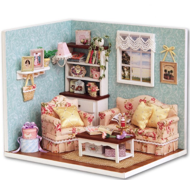 Caixa DIY Cabine Artesanal com Luz LED para Presentes