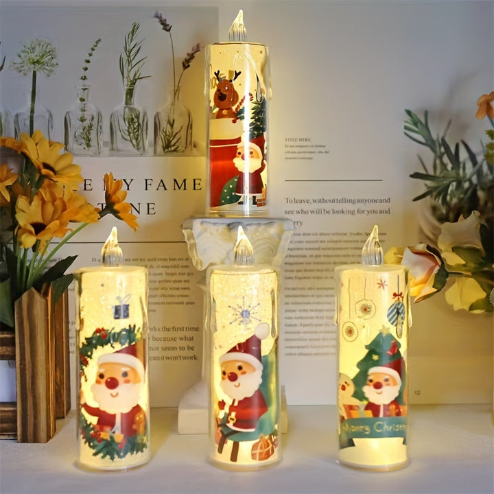 Velas LED De Natal 1/2/4 Peças Com Bateria Decorativas Casa by Casa Perfeita