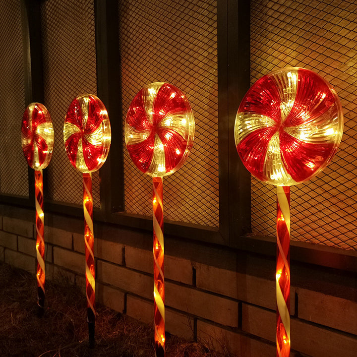 Solar Lollipop Light Outdoor Waterproof LED Christmas Candy Light by 253444