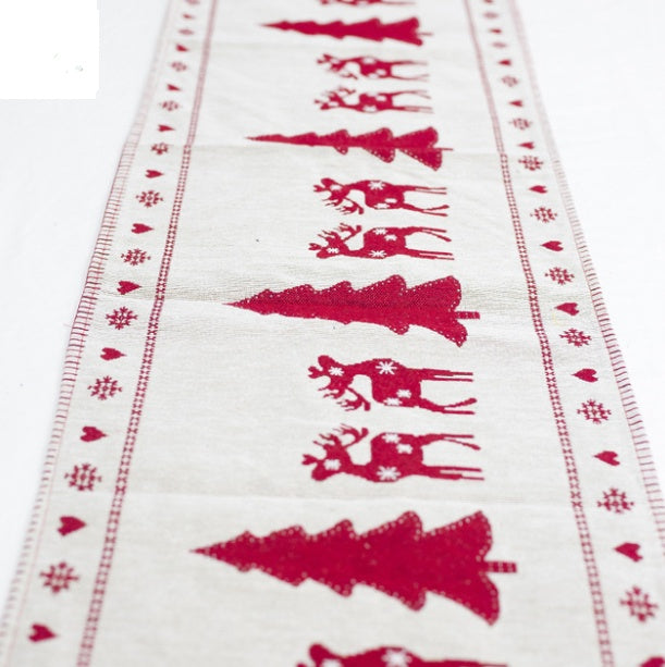 Christmas Elk Snowman Table Runner Merry Christmas Decorations by 253444