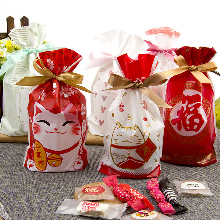 Christmas old man tree drawstring bag by 253444