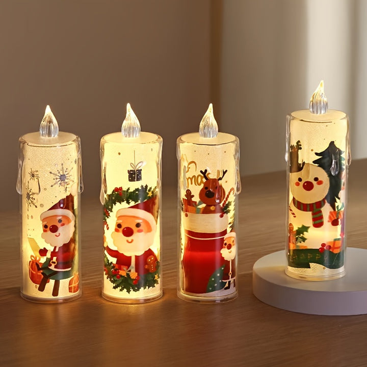 Velas LED De Natal 1/2/4 Peças Com Bateria Decorativas Casa by Casa Perfeita