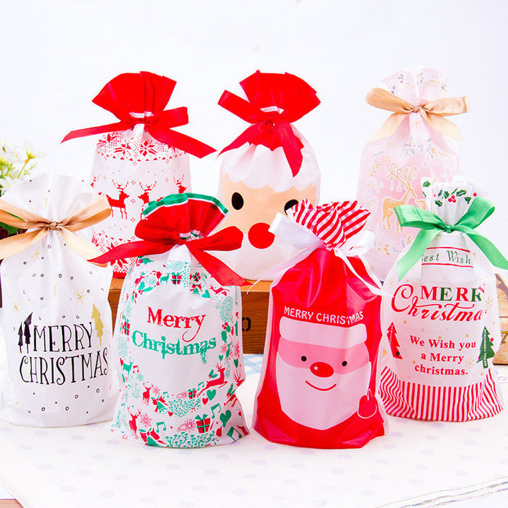 Christmas old man tree drawstring bag by 253444