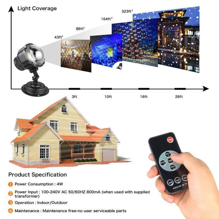 LED Christmas Light Projector Snow Projection Lamp by 253444